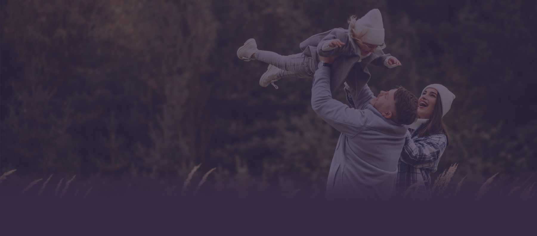 Family enjoying nature